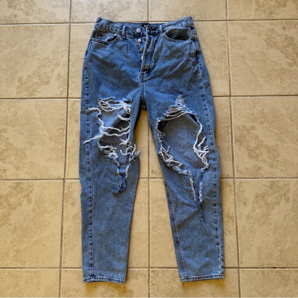 Distressed Jeans.